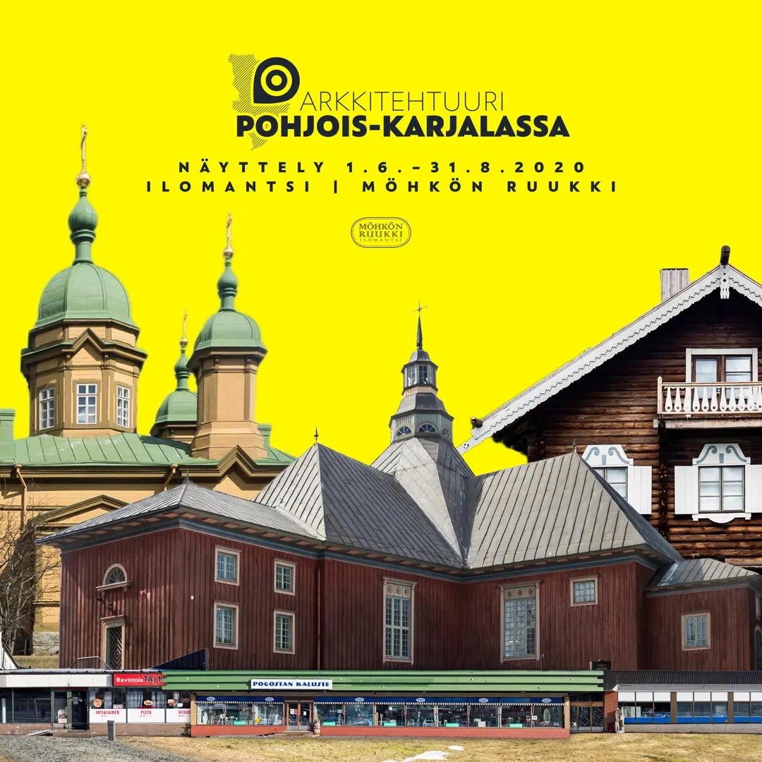 Exhibition poster for Architecture in North Karelia