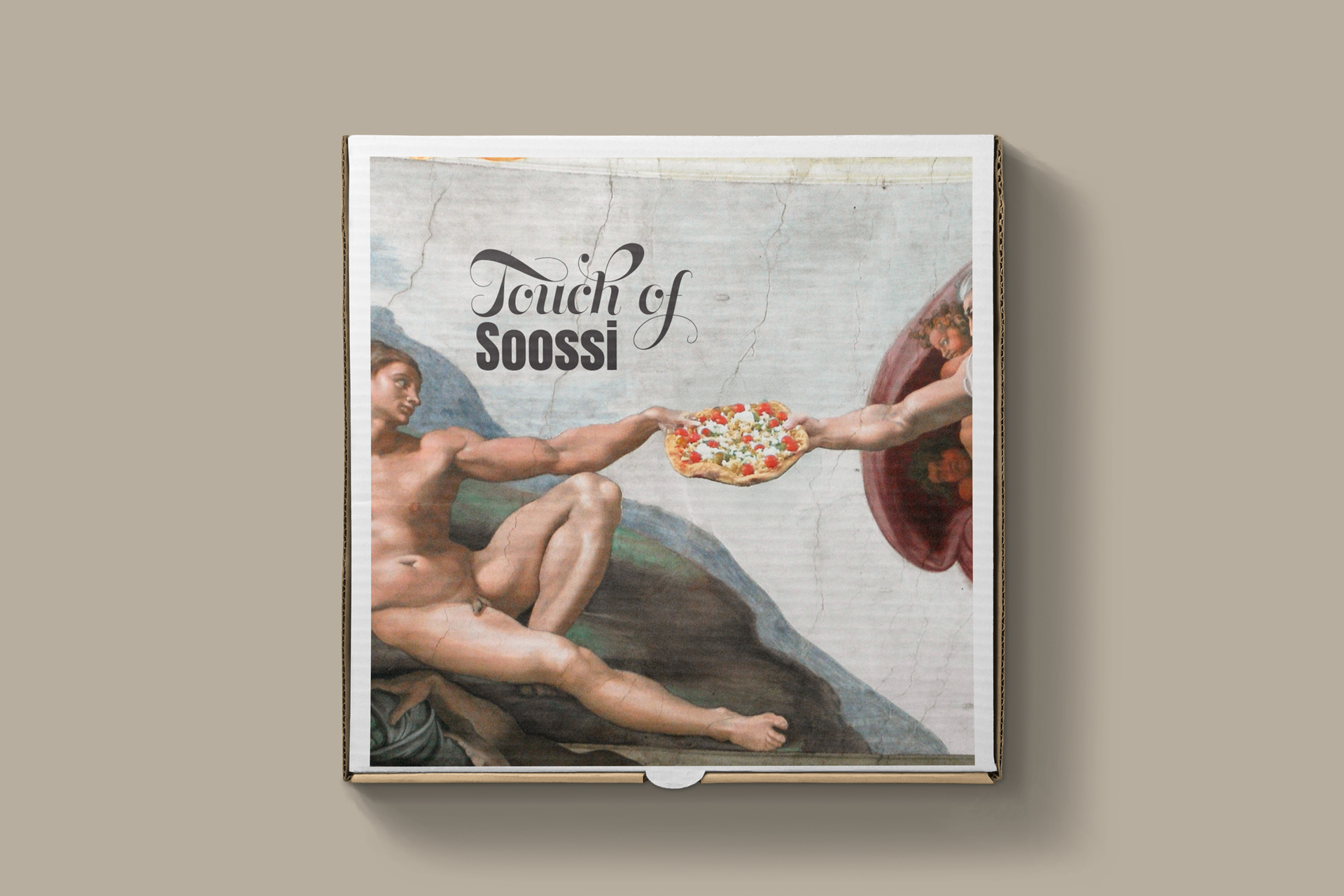 Touch of Soossi pizza packaging concept