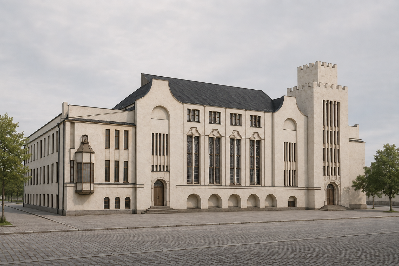 AI-assisted architectural visualisation based on archival material