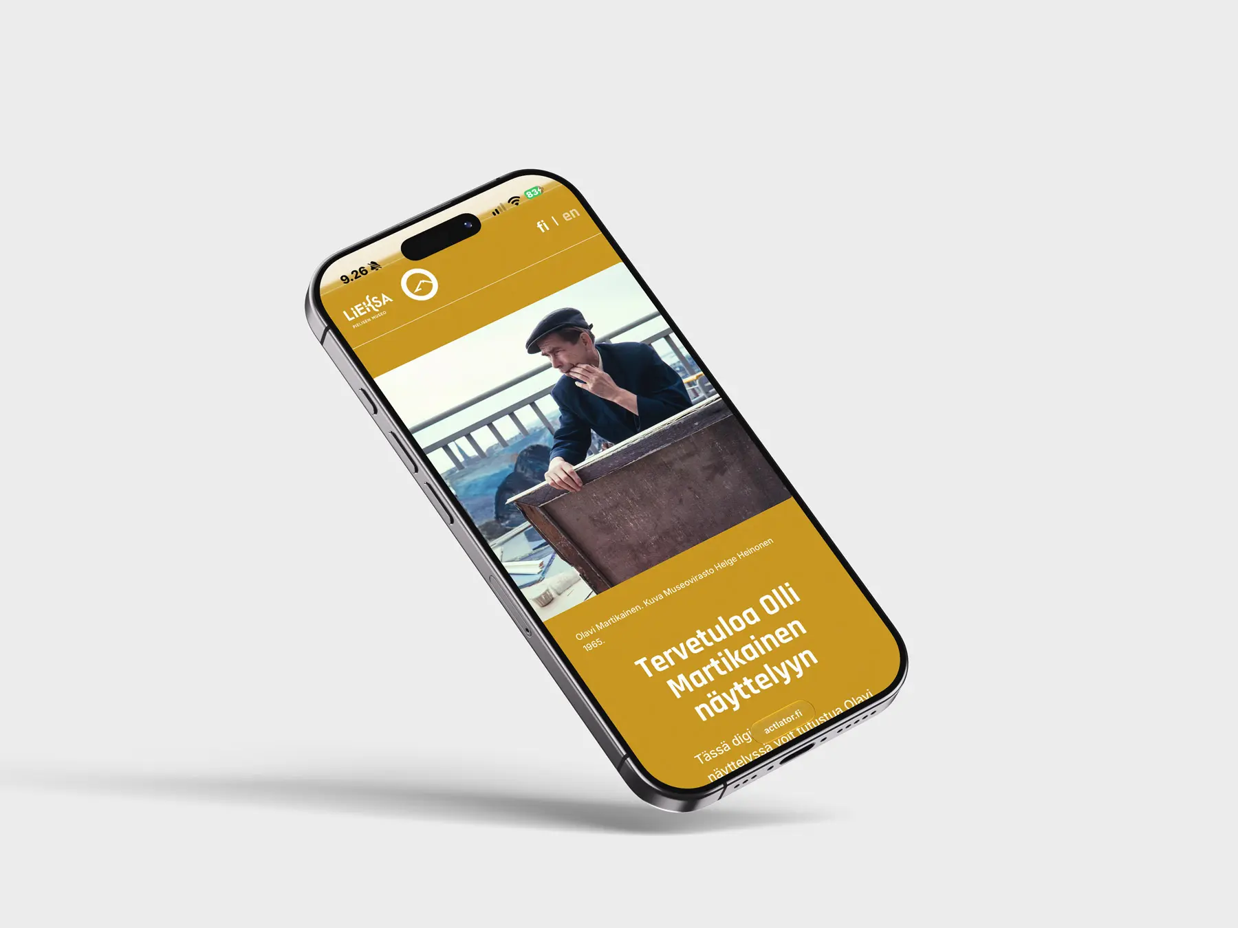 Mobile guide for the Olavi Martikainen exhibition