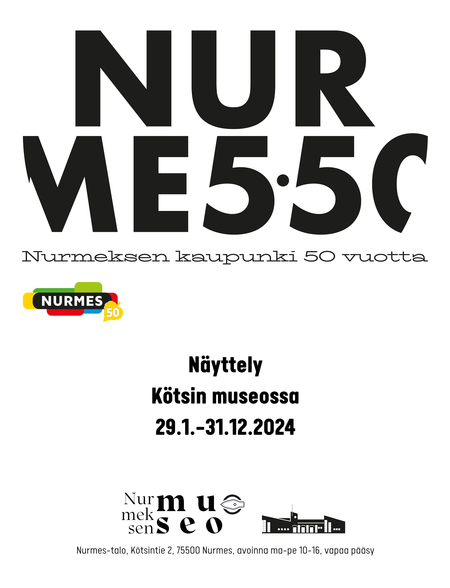 Nurmes 50 anniversary exhibition poster